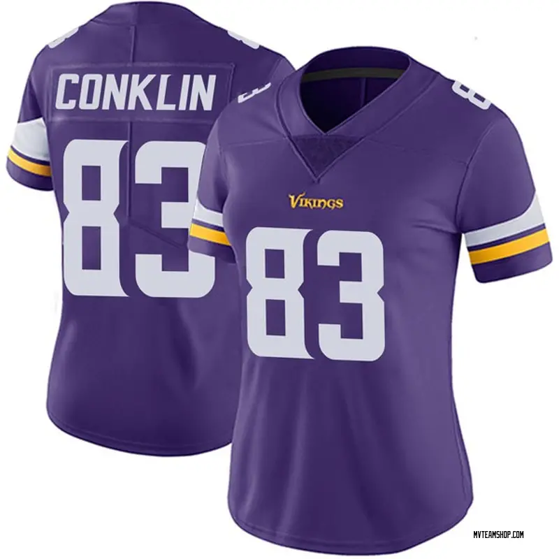 Women's Tyler Conklin Minnesota Vikings Team Color Vapor Untouchable ...